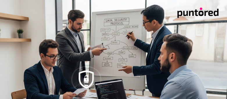 Equipo profesional trabajando en estrategias de Open Finance Colombia y seguridad de datos