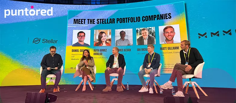 Andrés Albán y líderes de Stellar en evento de pagos transfronterizos