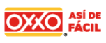 Logotipo de OXXO con el texto "Así de Fácil" a la derecha.